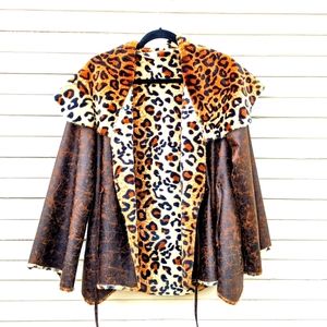 Reversible faux leather jacket